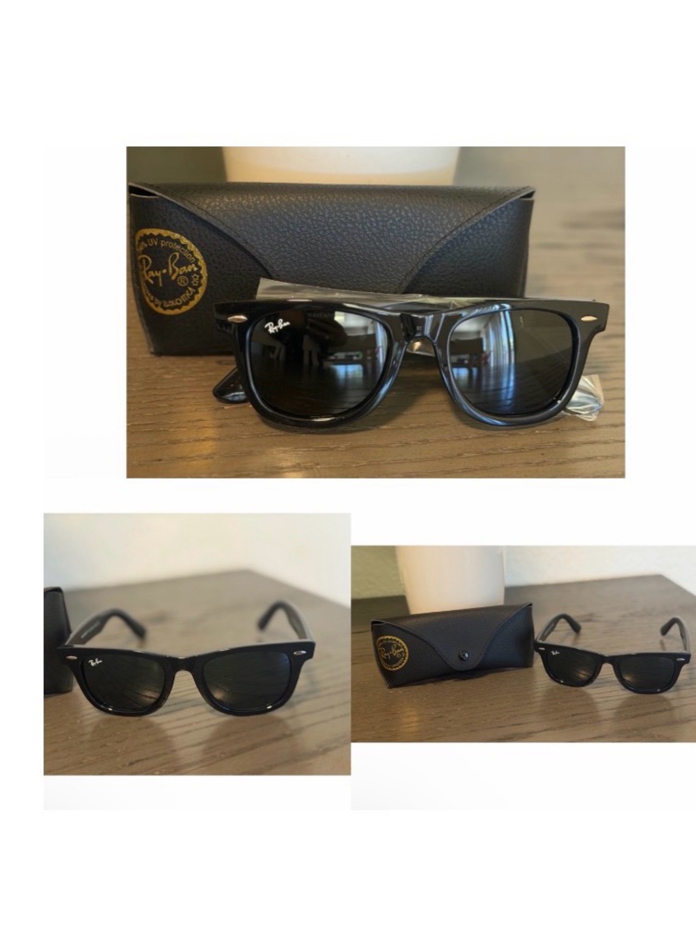 Ray-Ban Black Wayfarer Sunglasses with Case(unisex)